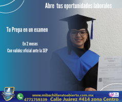 Preparatoria en 1 sólo examen COLBACH (CCT SEP: 09DCB1021C)